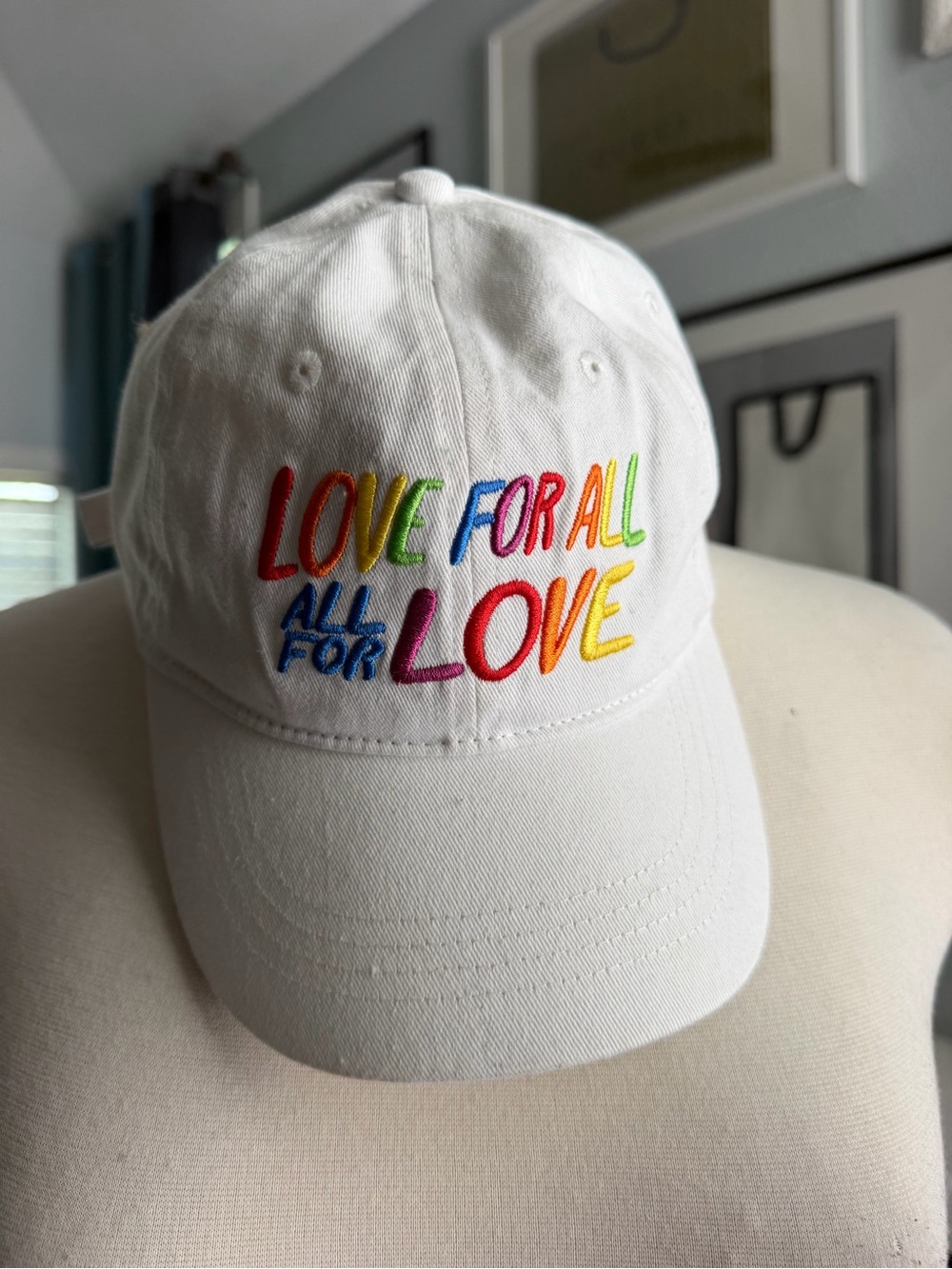 PRIDE LGBT Rainbow "Love For All" Embroidery hat